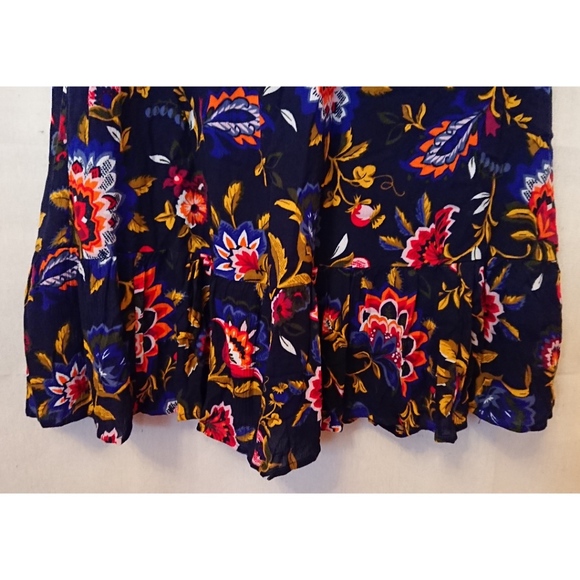 Royal Blue Long Sleeve Old Navy Floral Dress - Picture 5 of 8